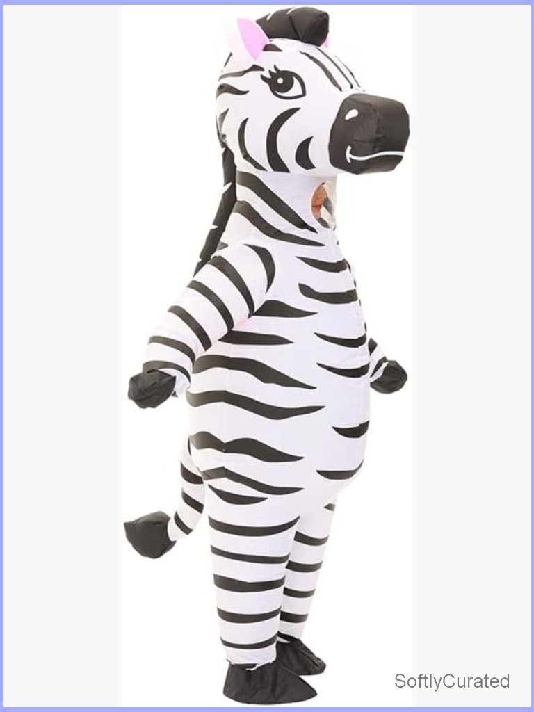 Inflatable Zebra Costume Adult Blow Up Halloween Suit For Men